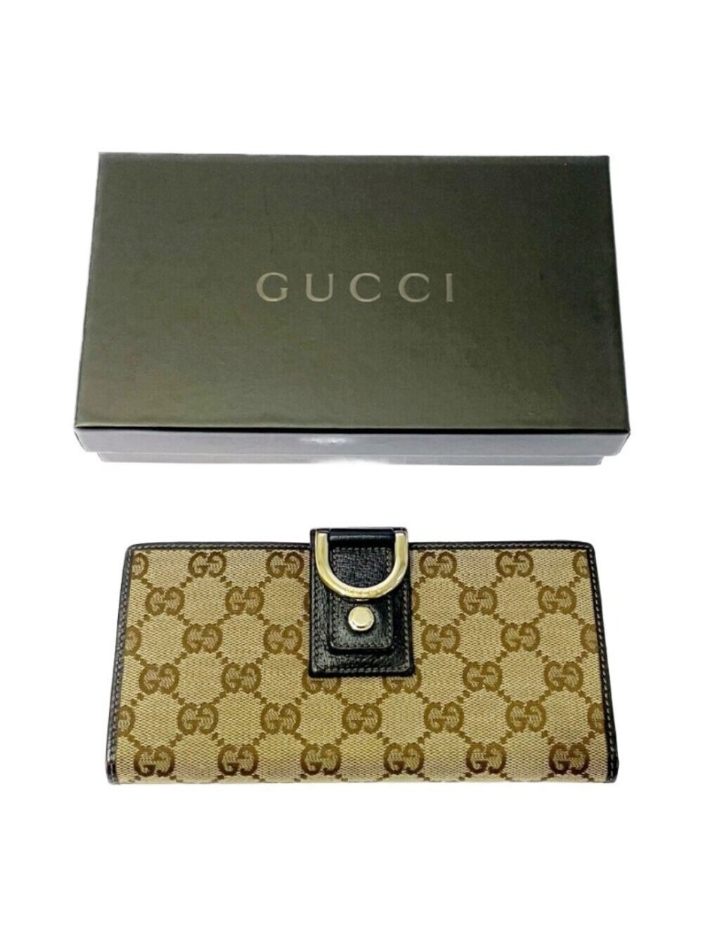 Gucci GG Canvas Wallet Brown